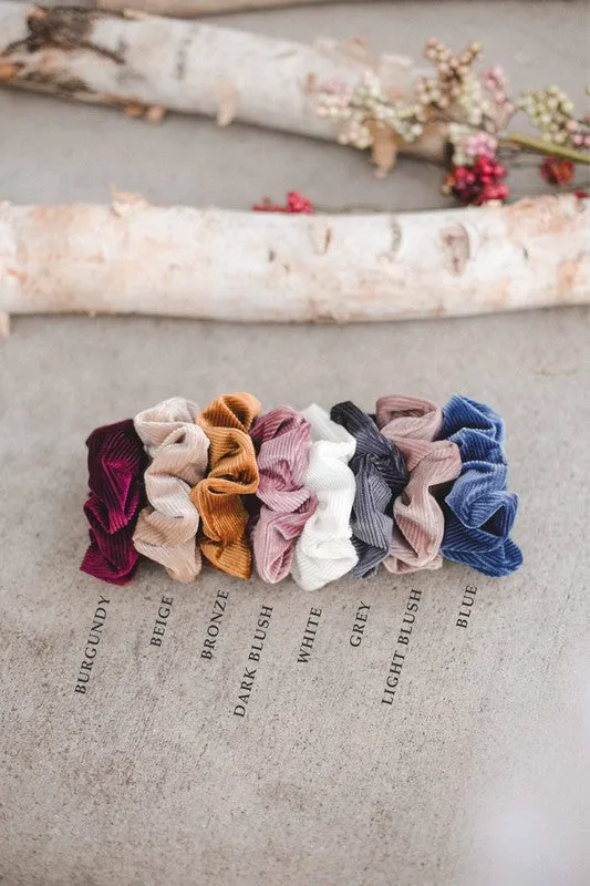 Velvet Ribbed Scrunchies
