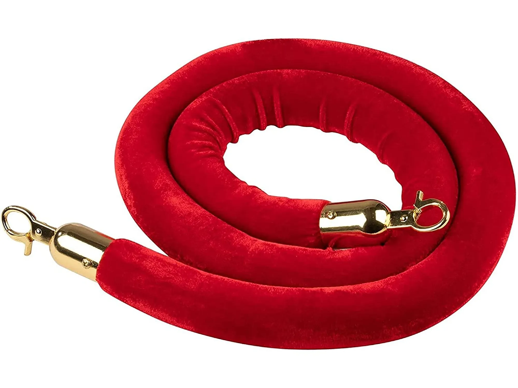 VELVET ROPE w/ GOLD CLASP - RED | 5FT