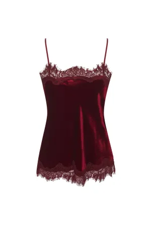 Velvet Straight Cami Dalia Red
