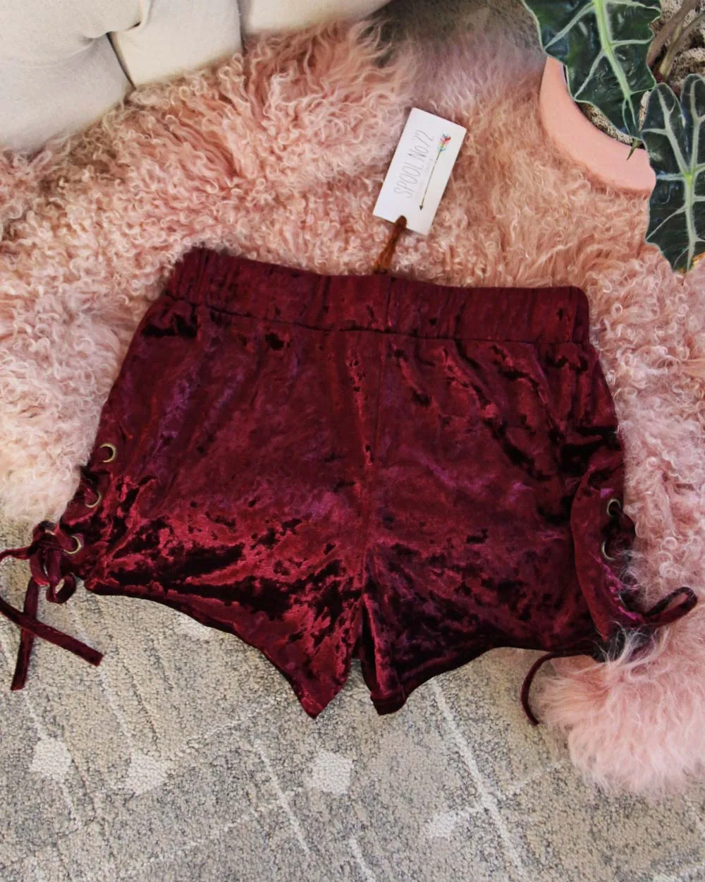 Velvet Tie Lounge Shorts