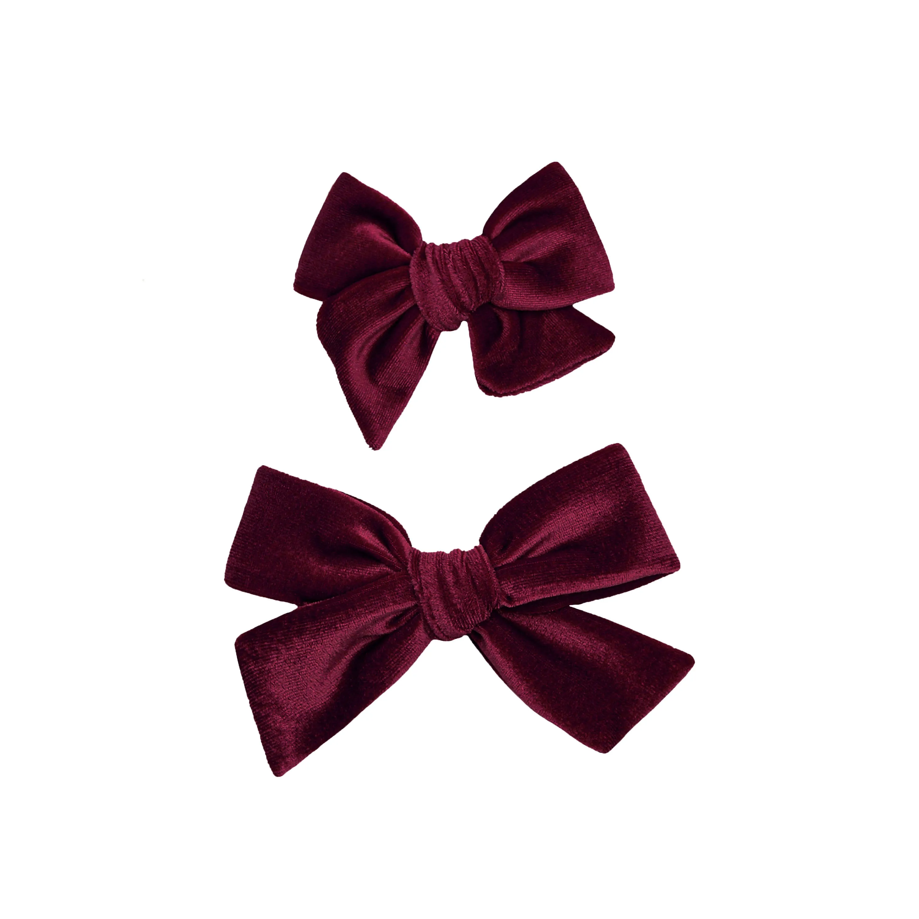 Velvet - Wine Bow Clip