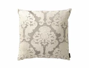 Versailles Sq. Pillow / Silver Velvet / Ivory Velvet 24X24