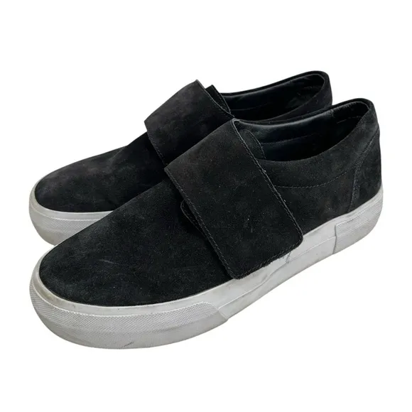 Vince Cage Suede Sneaker Black Size 8