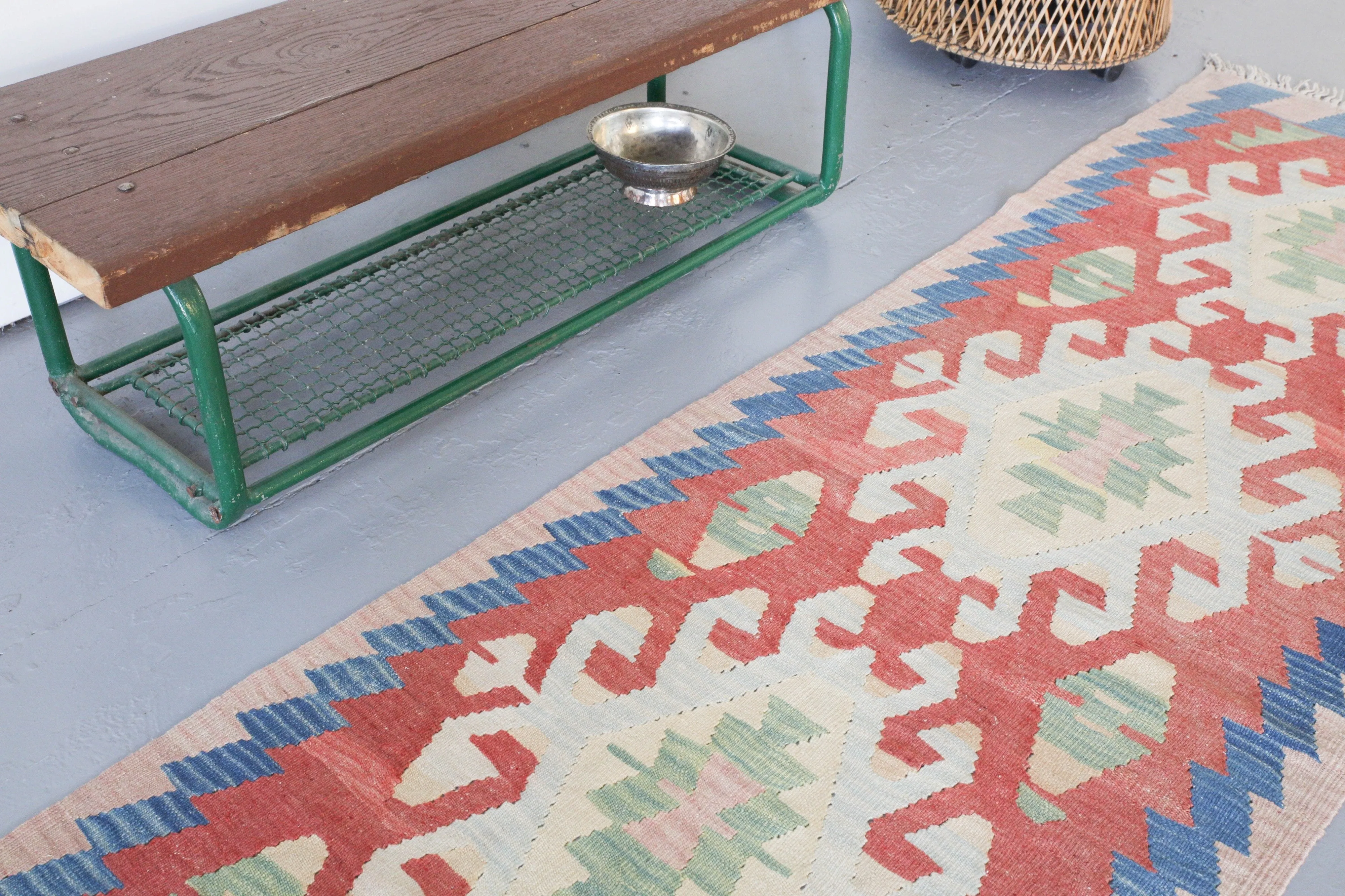Vintage Anatolian kilim runner rug