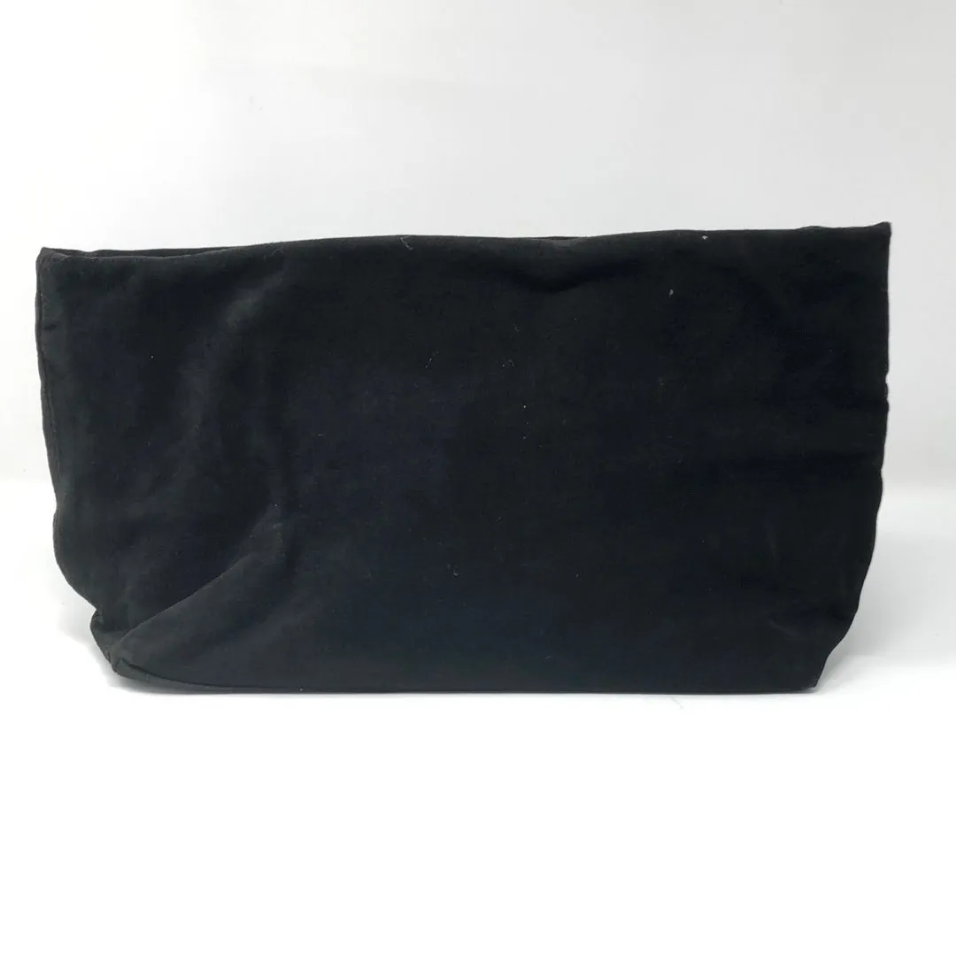 Vintage: Donna Karan Large Black Suede Clutch