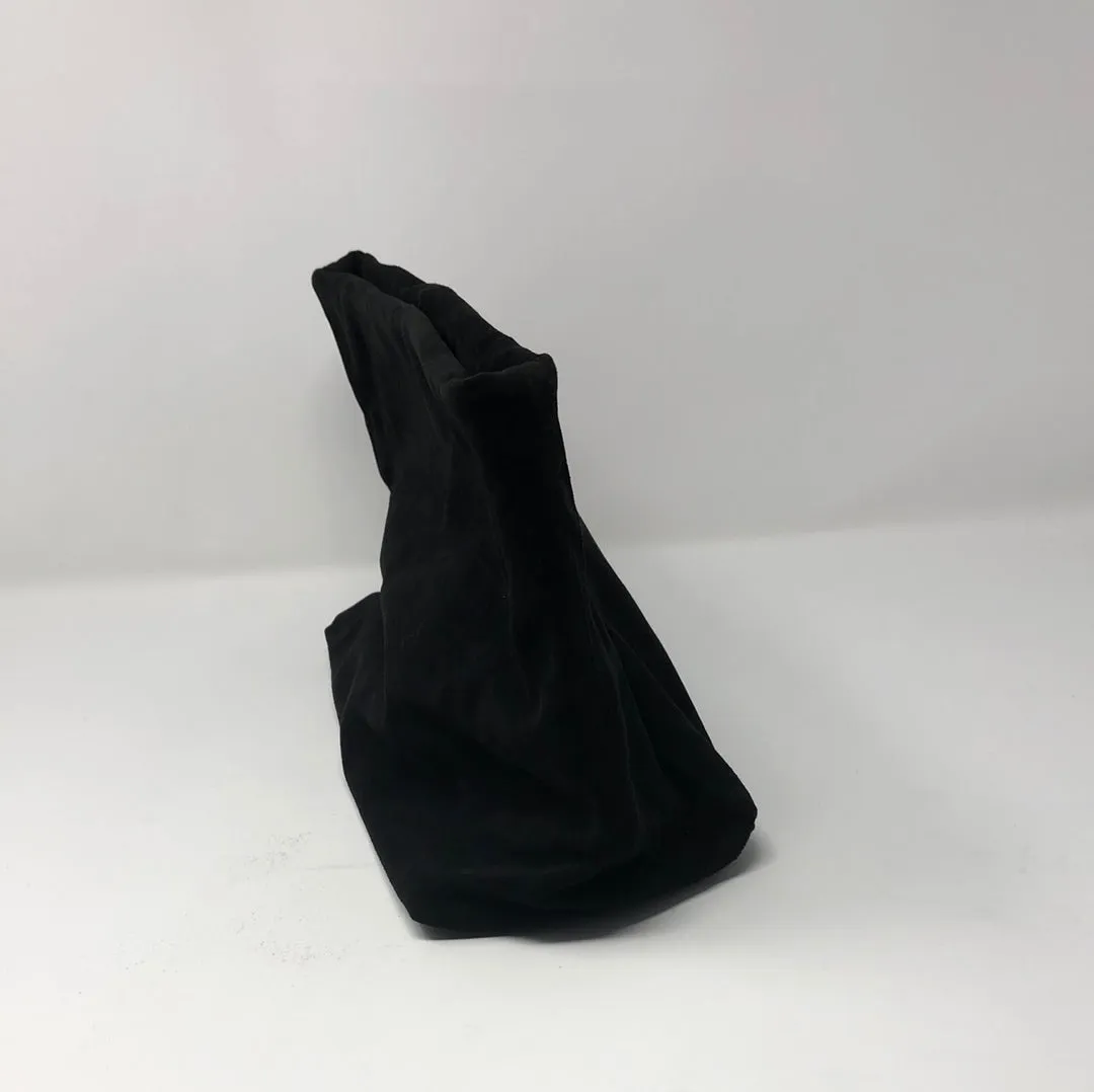 Vintage: Donna Karan Large Black Suede Clutch
