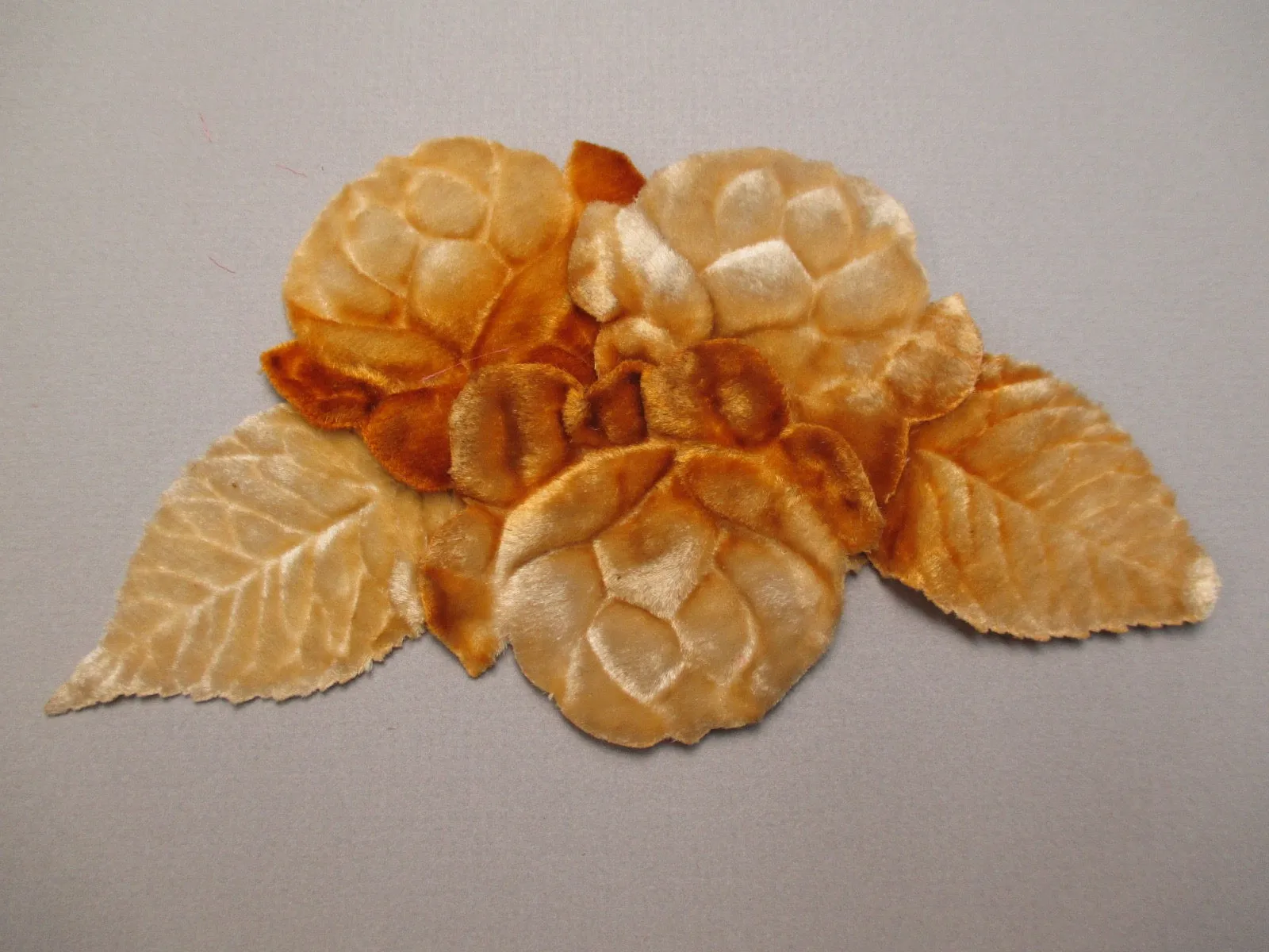 Vintage millinery flower antique velvet 1920s