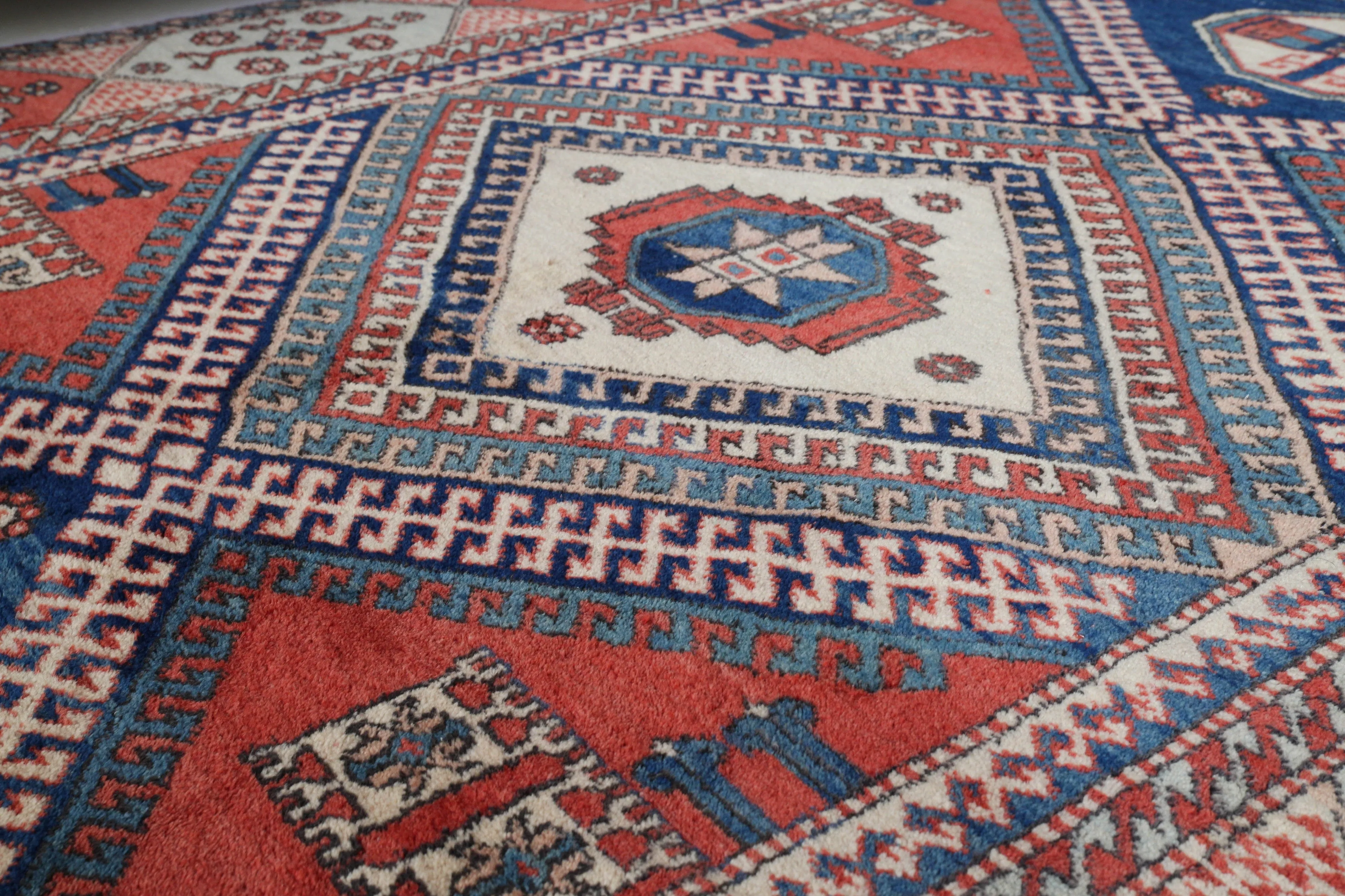 Vintage Western Anatolian Karakecili Rug 6'4"x9'