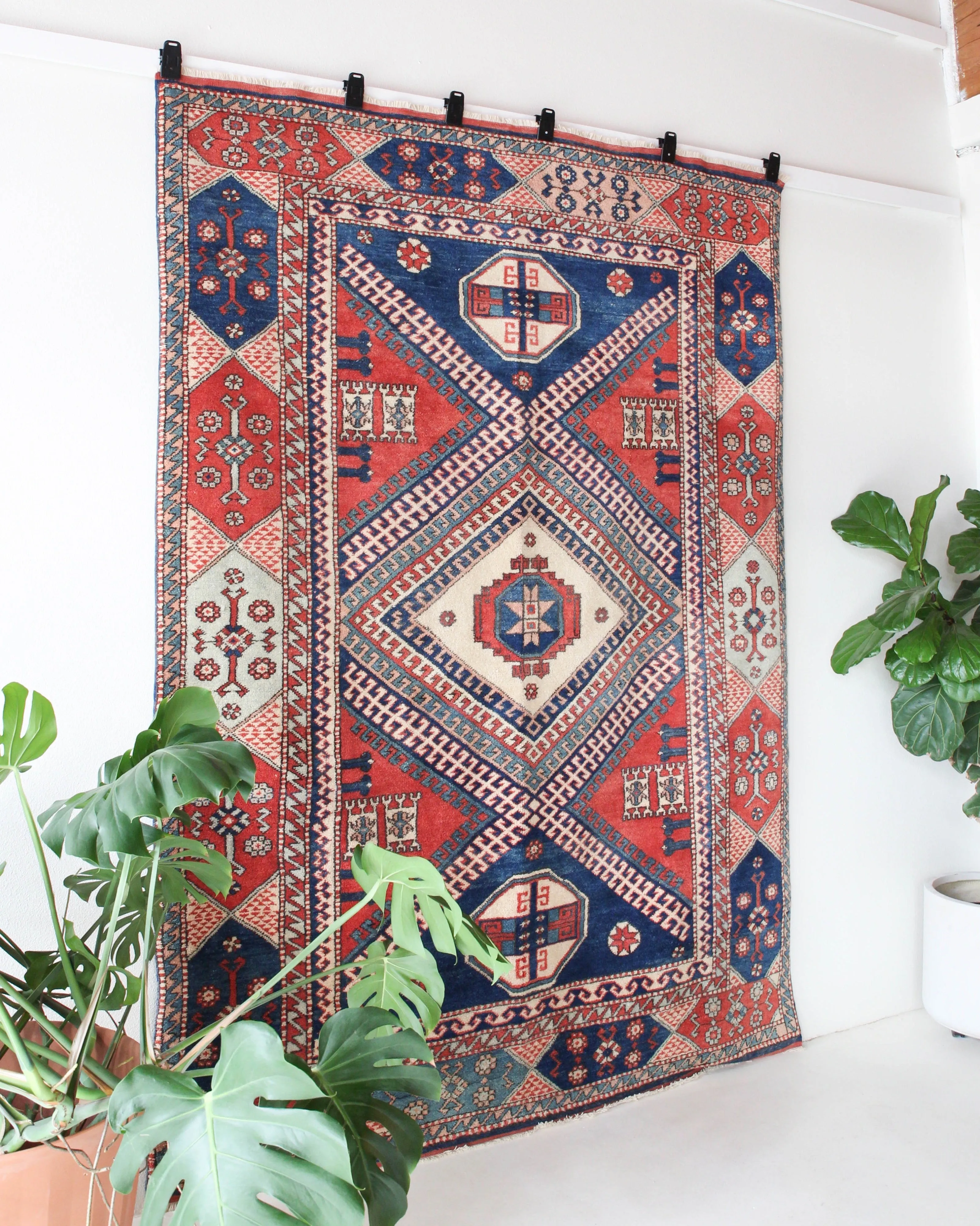 Vintage Western Anatolian Karakecili Rug 6'4"x9'