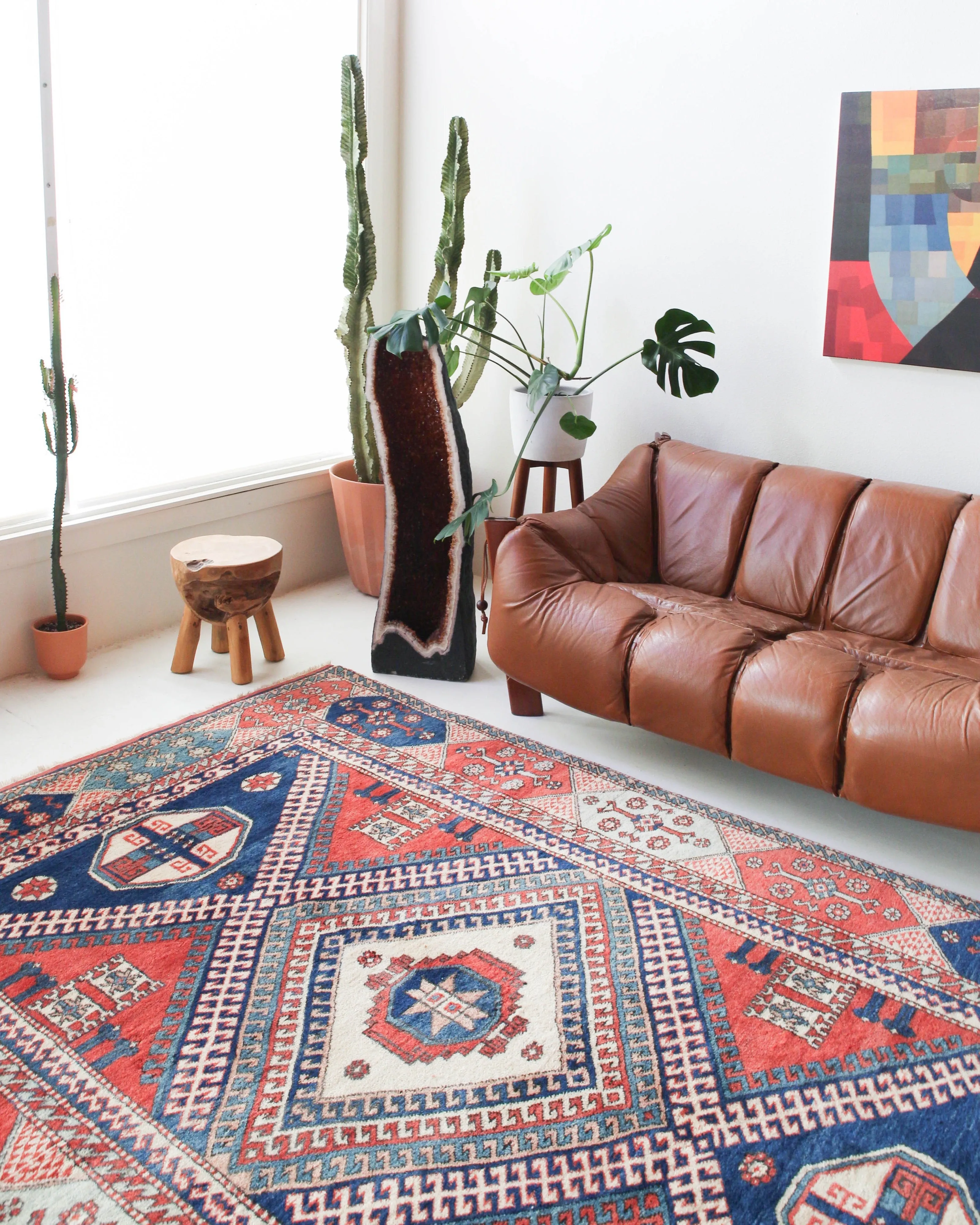 Vintage Western Anatolian Karakecili Rug 6'4"x9'