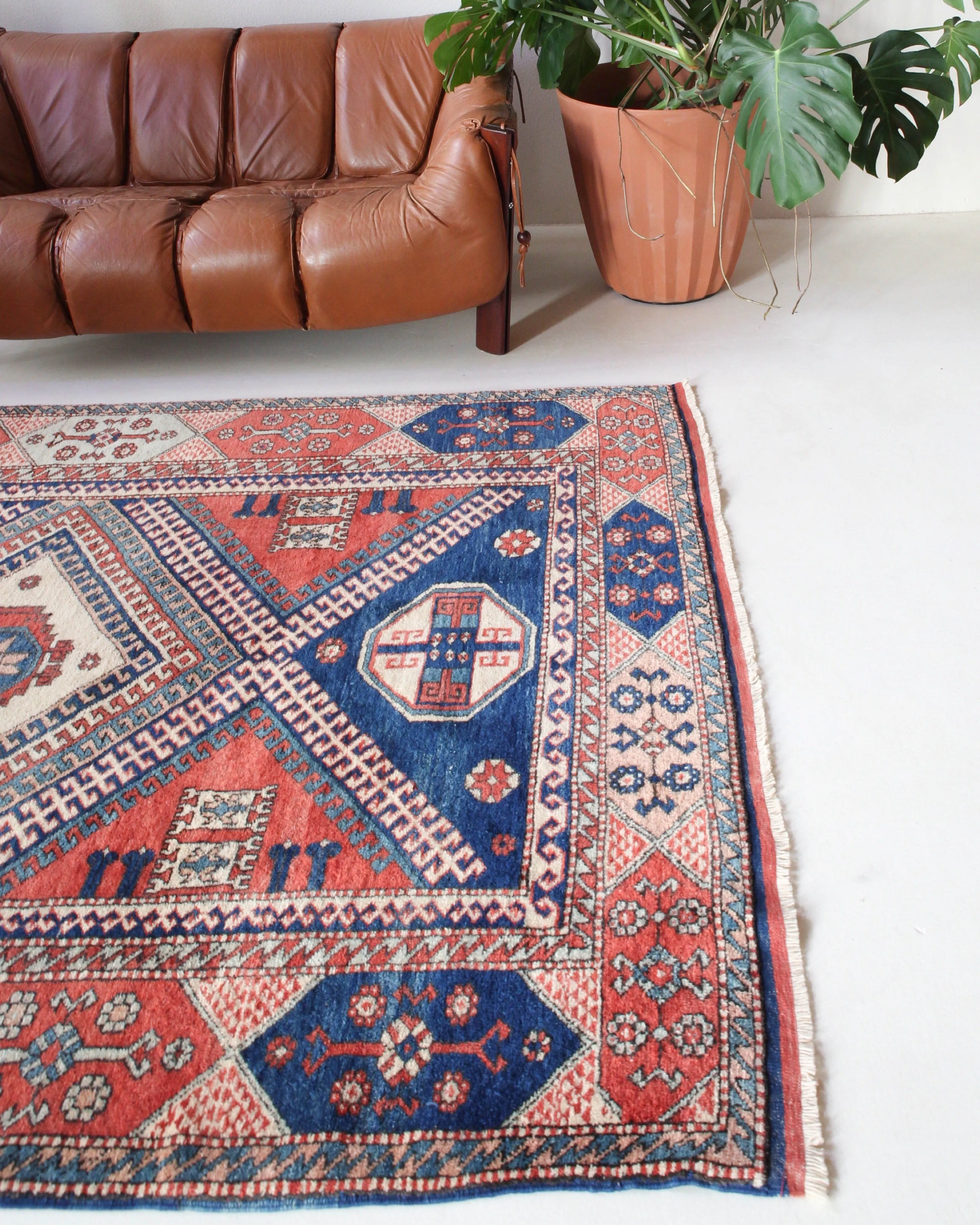 Vintage Western Anatolian Karakecili Rug 6'4"x9'