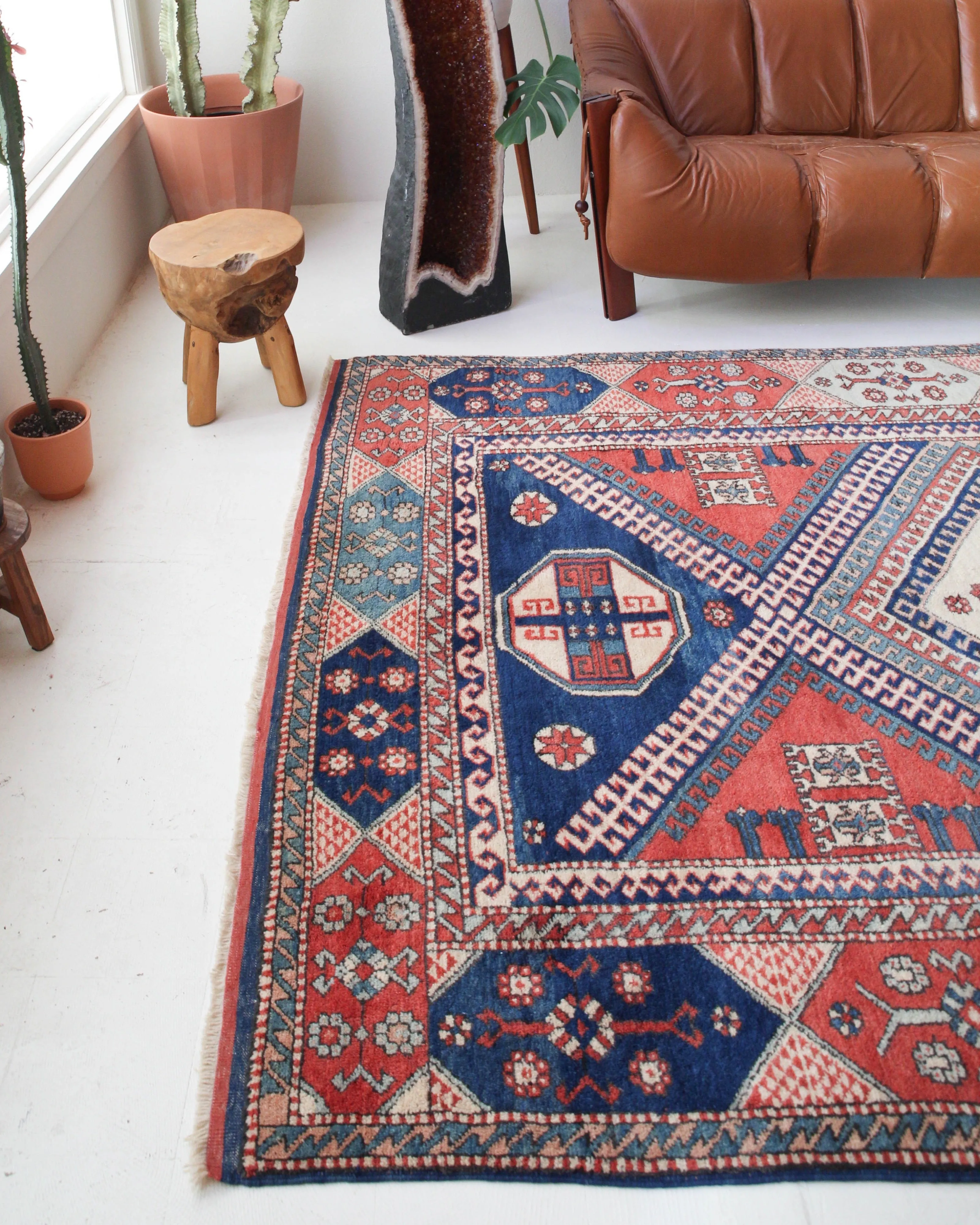 Vintage Western Anatolian Karakecili Rug 6'4"x9'