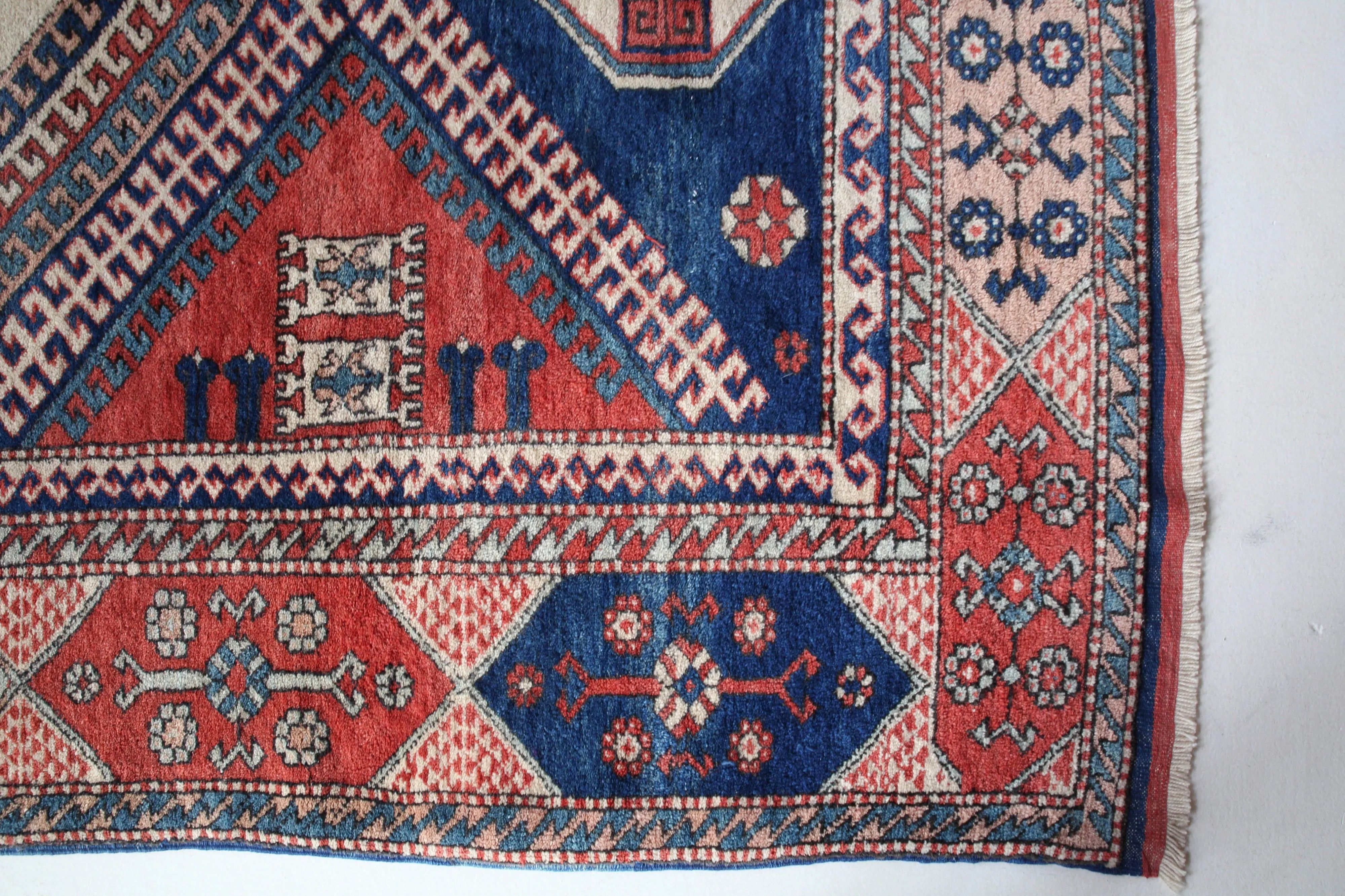 Vintage Western Anatolian Karakecili Rug 6'4"x9'