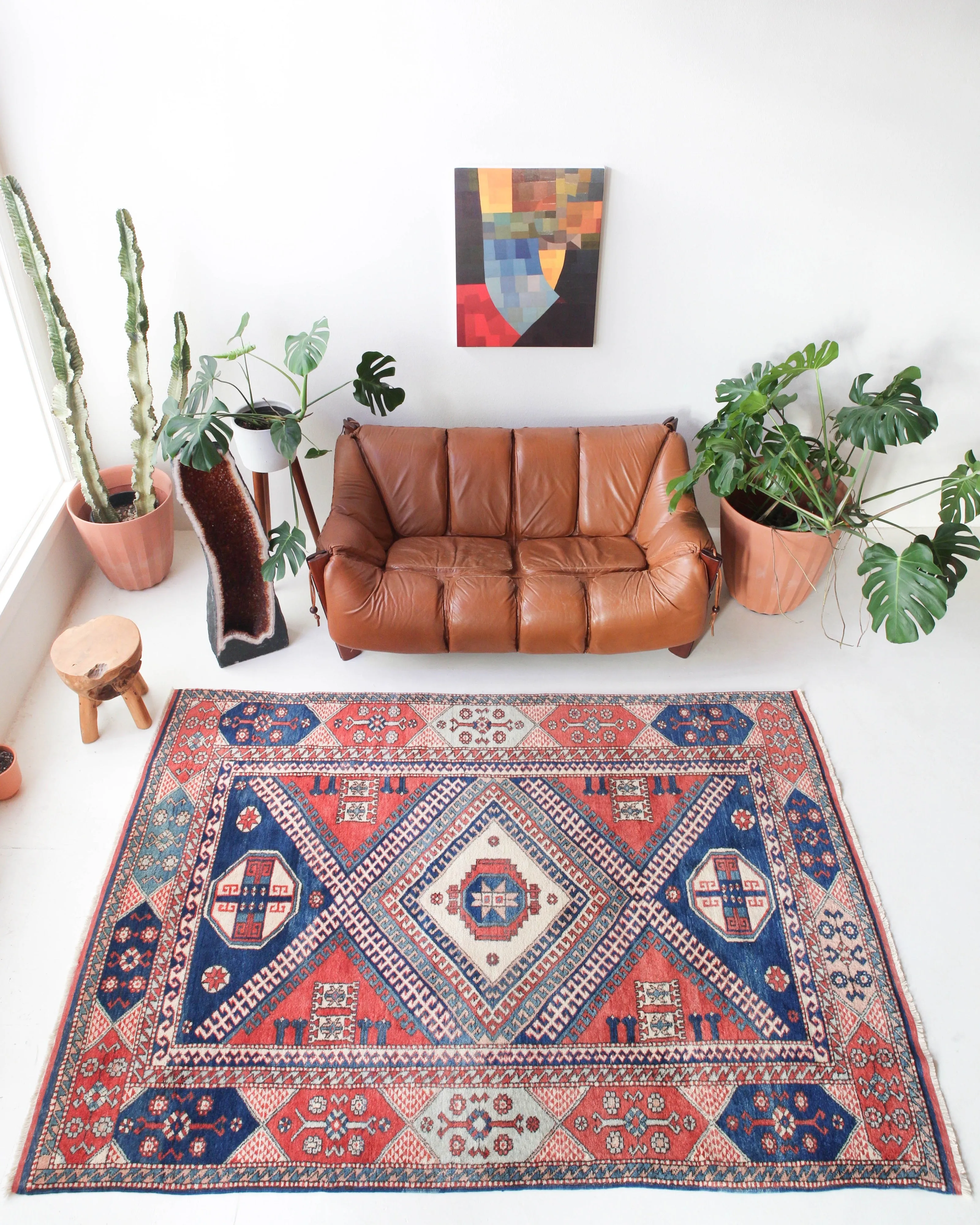 Vintage Western Anatolian Karakecili Rug 6'4"x9'
