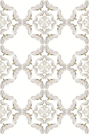 white moth circle wallpaper