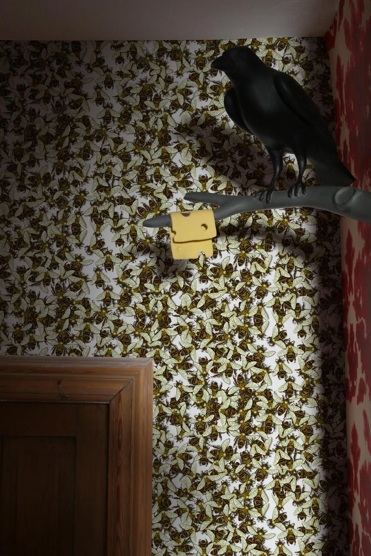 wild honey bee allover wallpaper