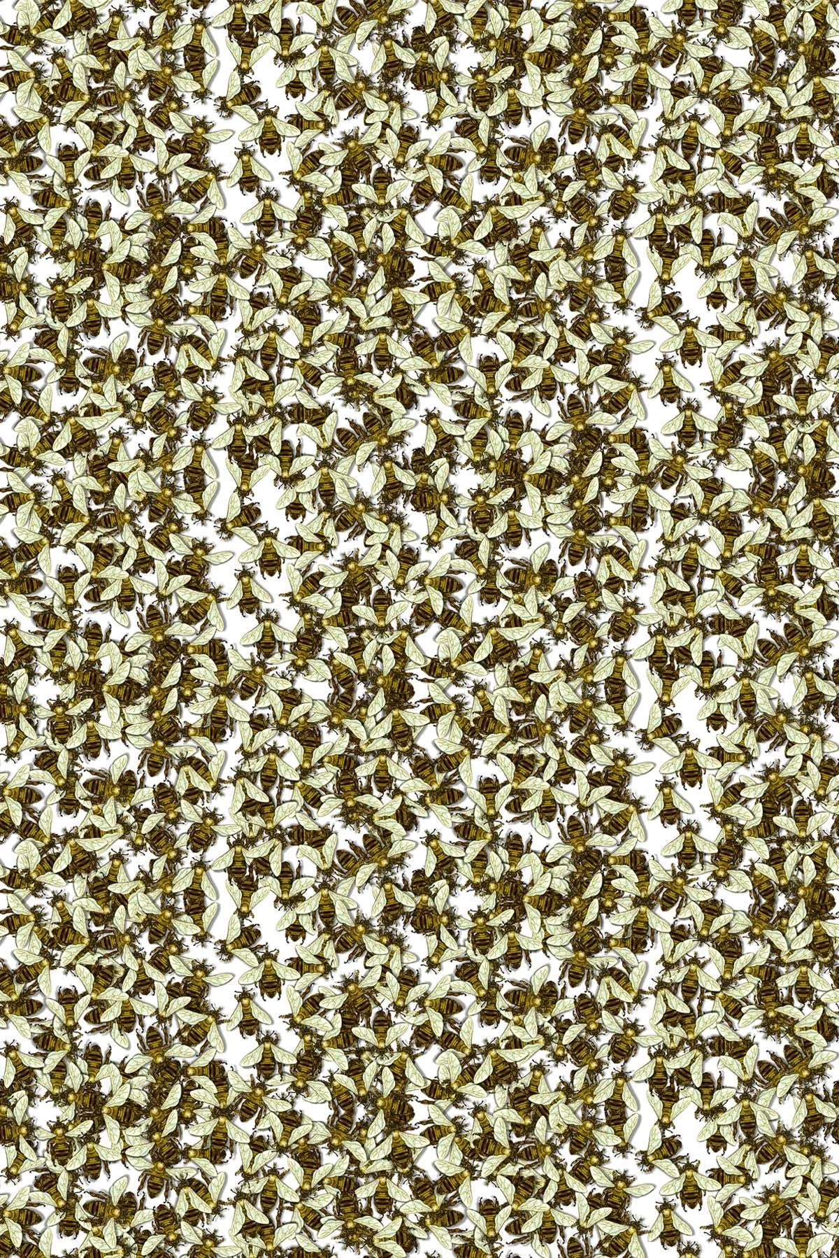 wild honey bee allover wallpaper