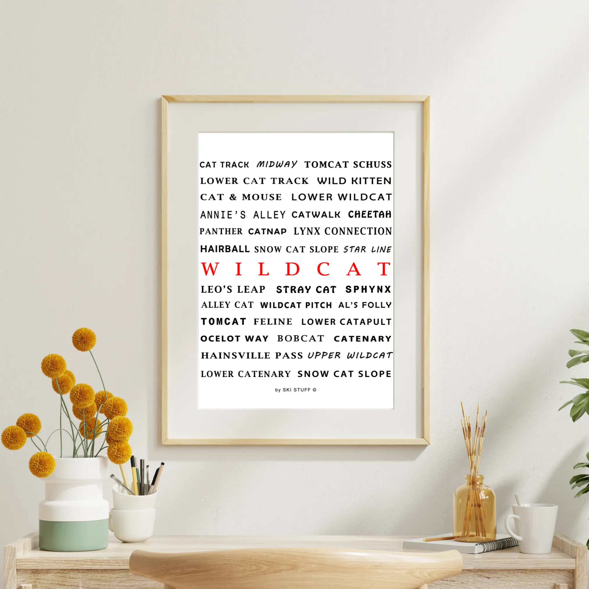 Wildcat Mountain NH Ski Resort Printable Wall Decor - Digital Download