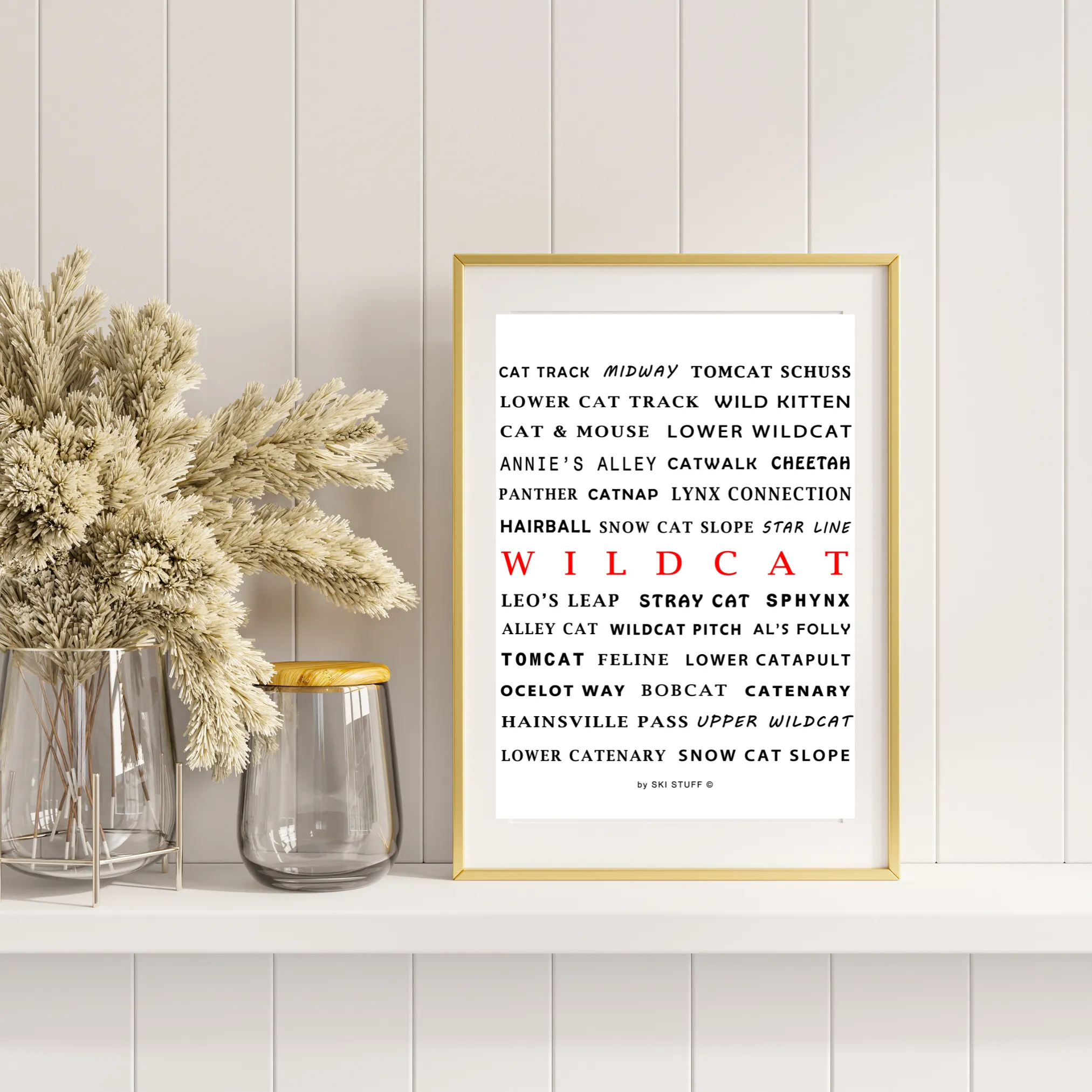 Wildcat Mountain NH Ski Resort Printable Wall Decor - Digital Download