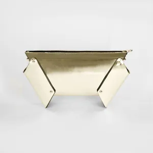 WINGED BOX CLUTCH GOLD