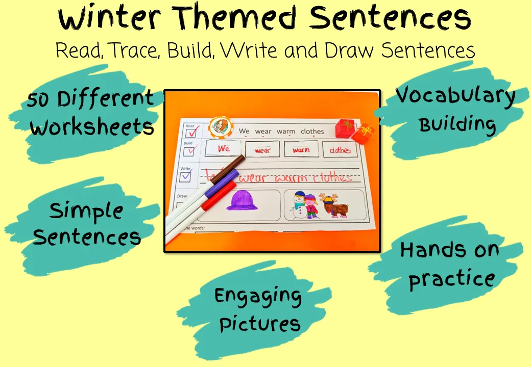 Winter Simple Sentence Building