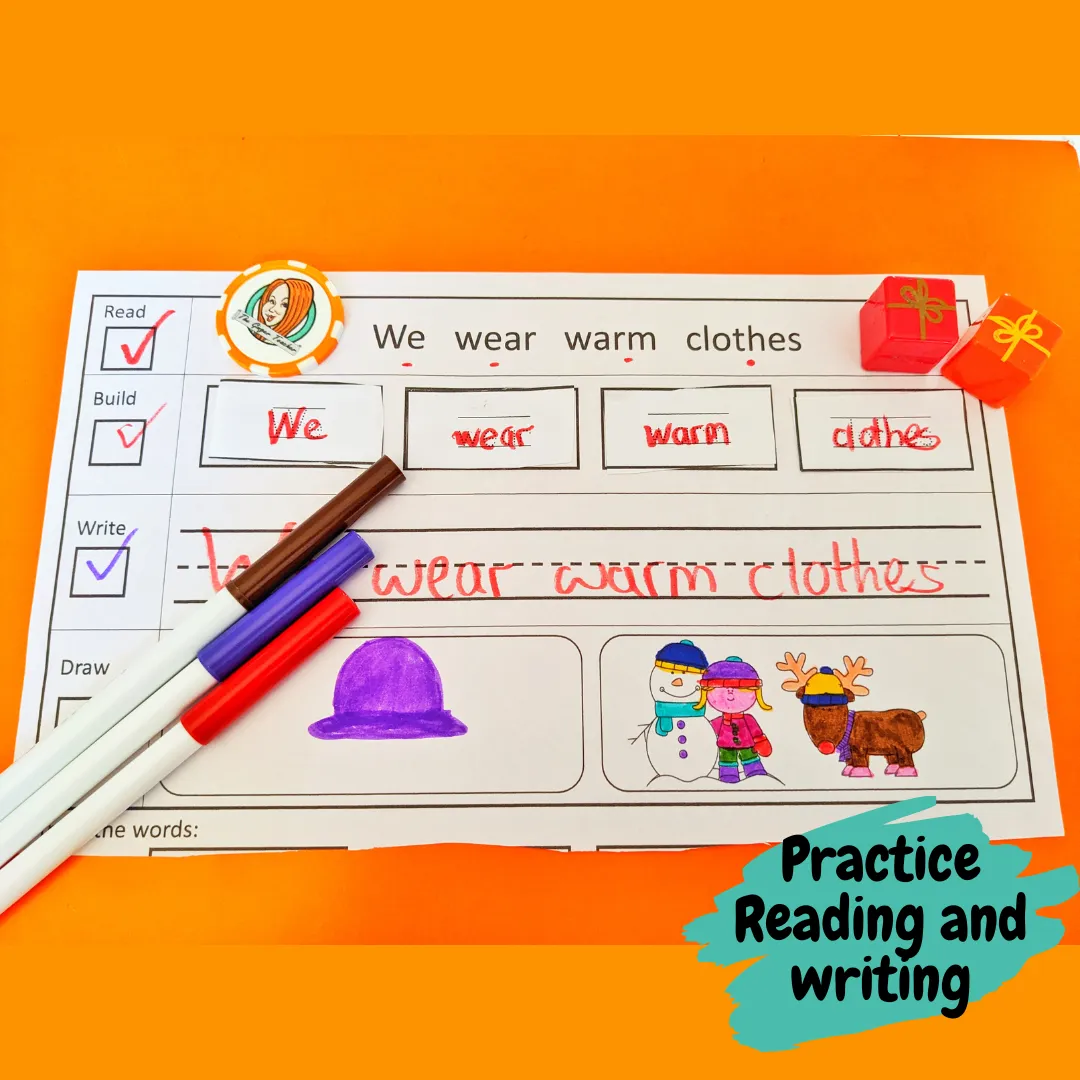 Winter Simple Sentence Building