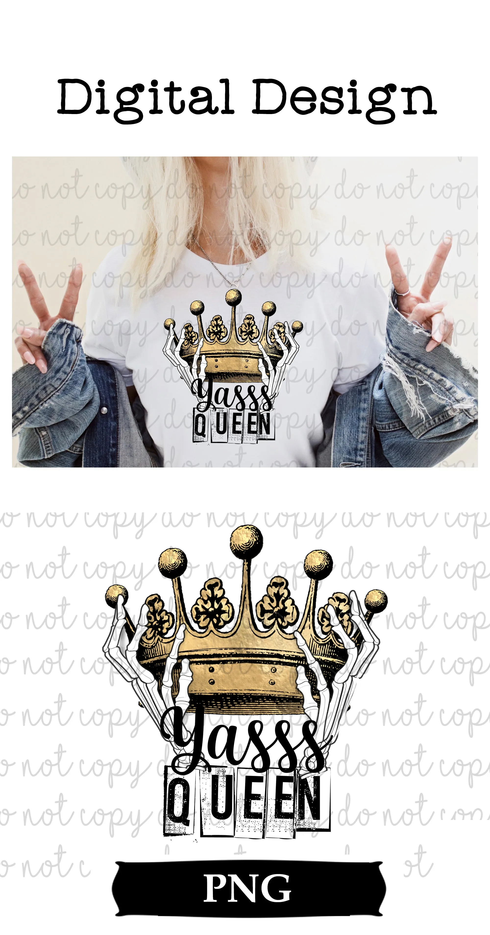 Yes Queen Skellie Crown Digital Download
