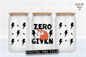 Zero Fox Given Can Tumbler Wrap Digital Download