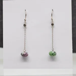 Zoisite Simple Silver Earrings